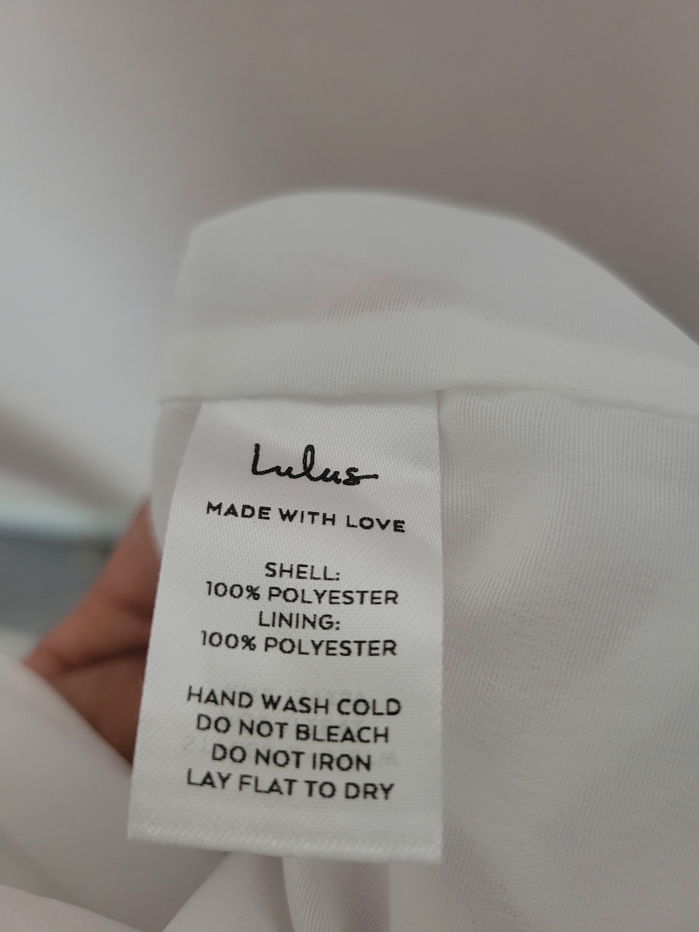 Lulus White Long Sleeve Faux Wrap Mini Dress Size M - Picture 8 of 8